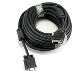 100 FT SVGA HD15 SUPER VGA Male to Male M/M MONITOR/LCD/PROJECTOR CABLE Great for hooking up projectors and computer flat panel display monitors to portable or desktop computers for netflix viewing- HDTV - Plasma Televisions - LCD LED TV With Ferrites