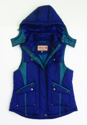 Tayberry Beatrice Navy Blue Hooded Ladies Gilet Waistcoat – Size X-Large (Size 18 / 20)