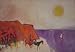 Horses and the Sea, Early Original California Landscape Oil Painting By Alice Lindsay...