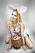 Wallmonkeys Peel and Stick Wall Decals - Sexy Woman Easter Bunny with Basket of Eggs - Removable Gra