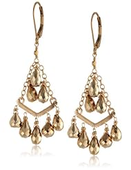 Dana Kellin Gold Pyrite Chandelier Earrings