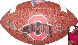Archie Griffin signed Ohio State Buckeyes Brown Logo Football Heisman 74 75