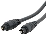 Eforcity Black Molded 6 Foot Digital Optical Audio TosLink Cable for CD, D/A Converters, Dolby Digit
