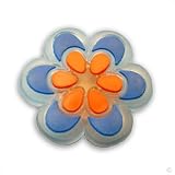 fleur orange/bleu Blinky - flashing , style your Crocs charm, Bijoux Chaussure pour Sabots, Clogs - Style vos Crocs avec charmes de chaussures