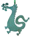 Best Price Dragon Original Brass Ornament with Patina Finish for Holidays and All Season Room Decoration Handmade in USA