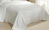 Antique Style White Bedspread - King (White) (120