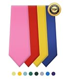 New Polyester Mens Neckties Solid Neck Tie 38 Colors
