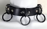 3 O Ring Choker Collar Gothic Vampire Secret Occult Fetish Bondage Metal