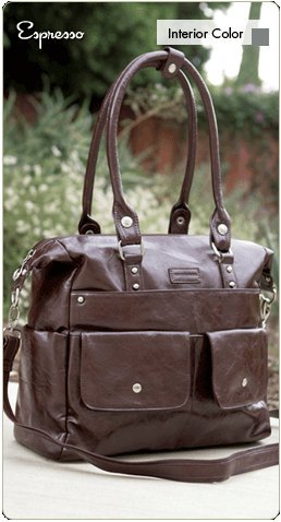 Namaste Harlow Handbag Shoulder Bag Espresso Brown Vegan Purse Tote