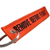Remove Before Flight Keychain - Orange