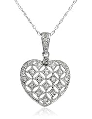 Gold Diamond Heart Pendant Necklace (0.14cttw, G-H Color, I1-I2 Clarity), 17"