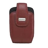 Blackberry OEM Dark Red Leather Vertical Swivel Holster for Blackberry Curve 8300 8310 8320 8330