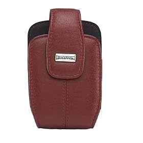 Blackberry OEM Dark Red Leather Vertical Swivel Holster for Blackberry Curve 8300 8310 8320 8330