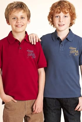 2 Pack- Pure Cotton Assorted Polo Shirts
