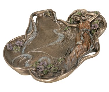 Art Nouveau - Ophelia Dish - Collectible Figurine Statue Sculpture