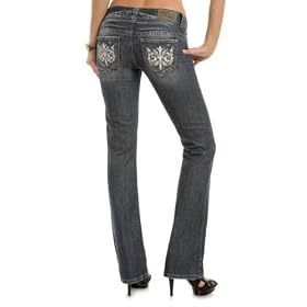 GUESS Isabella Straight Jeans - Grey Blue Wash