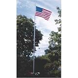 Heavy Duty 20ft Residential flagpole with Valley Forge nylon flag