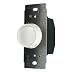 Leviton 705-W Push On-Off Single Pole, 600W, 120V AC Trimatron Rotary Dimmer, White knob