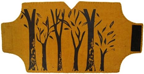 Fair Trade Felted Wool French Press Coffee Cozy French Press Not Included - Trees (Goldenrod)