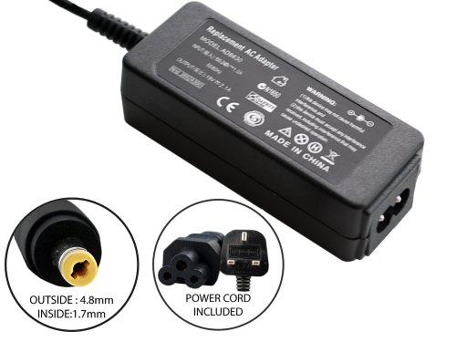 Anker New Laptop Ac Adapter Charger + Free Uk Mains Lead For Asus Eee Series 900 901 904 1000 1002 900a 1000h 1000hd 1000he R2 S101 Sv1 T101mt;fits R33030 Exa0801xa Adp-36eh [12v 3a 36w 4.8*1.7mm] Picture