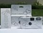 10 Pack Happy Hearts Silver Background Wedding Party Disposable Cameras with Gift Box and Matching Tents, 27 Exp.