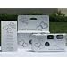 10 Pack Happy Hearts Silver Background Wedding Party Disposable Cameras with Gift Box and Matching Tents, 27 Exp.