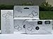 10 Pack Happy Hearts Silver Background Wedding Party Disposable Cameras with Gift Box and Matching Tents, 27 Exp.