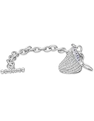 Hersheys Kisses CZ Charm Bracelet in Sterling Silver
