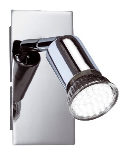 Wofi Wandleuchte, 1-flammig, H&ouml;he 13 cm, Breite 7 cm, Tiefe 14 cm, chrom 463401010000 Preisvergleich