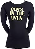 Spoilt Rotten - Bun's In The Oven - Funky Maternity Apparel BLACK, Medium, M