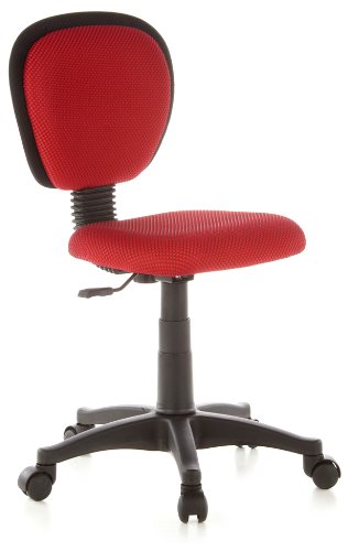 HJH Office/Buerostuhl24 670110 Kinder B&uuml;rostuhl / Drehstuhl Kiddy Top Netzstoff, rot