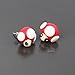 1 X Handcrafted Polymer Clay Super Mario Mushroom Toad Kinopio Earrings