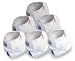 Real Nappies 6-Pack of Snug Wrap Diaper Covers, White, Newborn Size, for babies up to 12 weeks, 6-13 lb