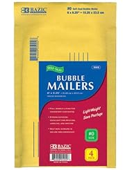 Collectibles: Bazic 6" x 9.25" (#0) Self Sealing Bubble Mailers Case Pack 48 - Bazic