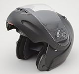 安全規格フリップアップフルフェイスヘルメット●672●マットブラックXLサイズ 女性