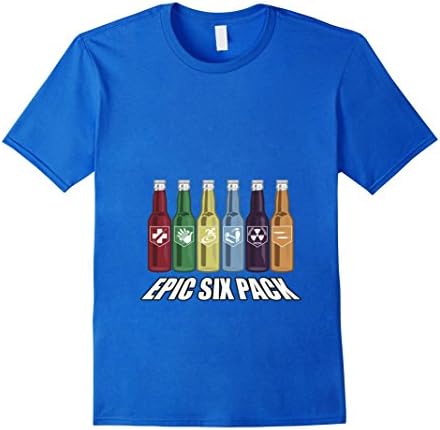 Men's Epic Six Pack T-shirt Medium Royal Blue