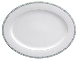 Nikko Perennial Green Fine China Oval Platter