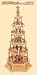 Weihnachtspyramide 5-stöckige Pyramide - Heilige Geschichte - 150 cm - 120 V Elektromotor (US-Norm)