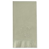 Embossed Whitlock Monogram Guest Towel