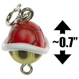 Red Koopa Shell ~0.7 Mini Figure - New Super Mario Bros Wii Zipper Pull Charm Series (Japanese... by Super Mario Brothers