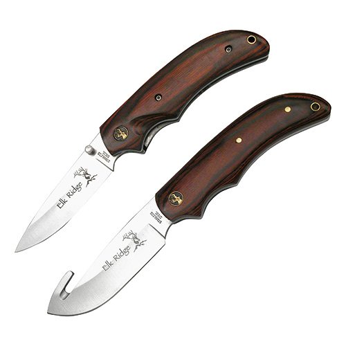 Elk Ridge Field Knife Pakkawood Set 2 Piece Set Elk Ridge Field Knife Pakkawood Set 2 Piece Set Hunting Knives