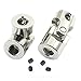 2 Pack Universal Joint Shaft Coupler Coupling Steering Connector 3/3.17/4/5/6mm for RC Car Crawler Boat (5mm to 5mm)