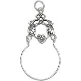 Sterling Silver Victorian Style Heart and Scroll Charm Holder Pendant