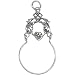 Sterling Silver Victorian Style Heart and Scroll Charm Holder Pendant