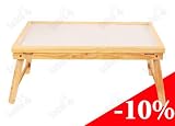 Remise -10%! Table tablette de lit inclinable pliable pour repas en bois, couleur naturelle So-FBT15-N