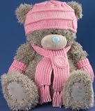 Me To You 18 Bear Pink Beanie Hat & Scarf - Special Girlfriend
