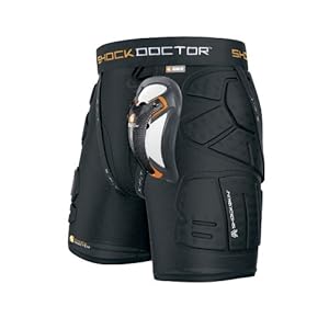 Shock Doctor Shockskin Lax Relaxed Fit Impact Short (Black, Men's Small)