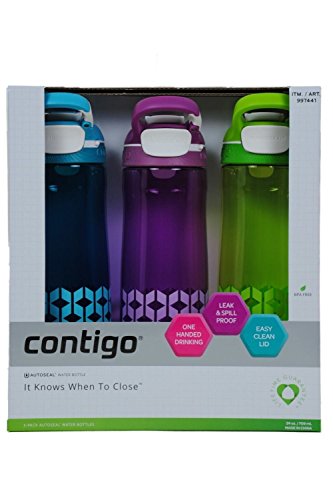 Contigo Cortland Autospout Water Bottle, 24 oz (3 Pack)