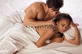 IMAGE OF Wallmonkeys Peel and Stick Wall Decals - Relationships Problems - Young Couple in Bed - 72