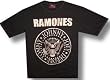 RAMONES - Presidential Seal - Black / White Jersey T-shirt
